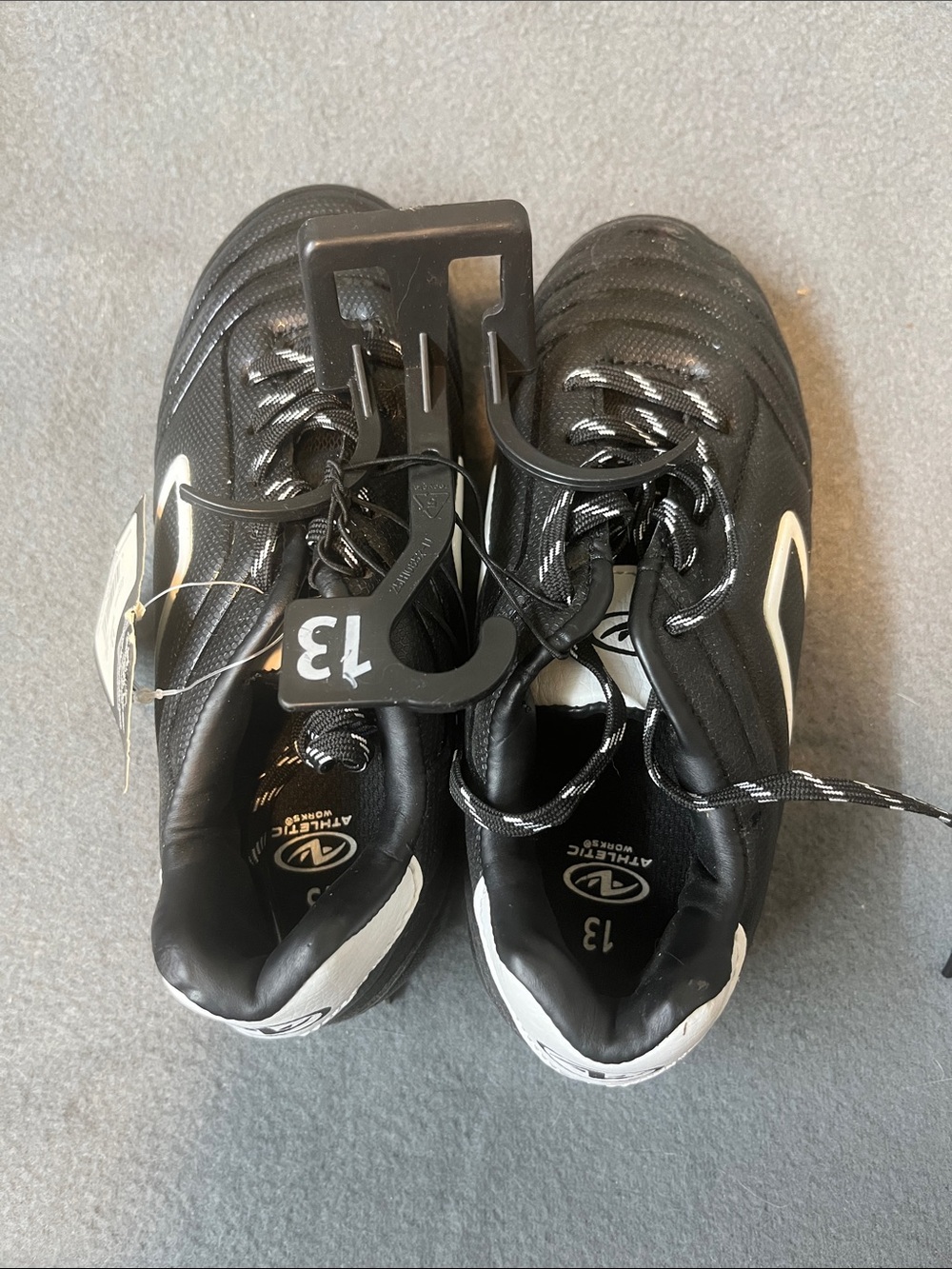Athletic Works Black and White Soccer Cleats